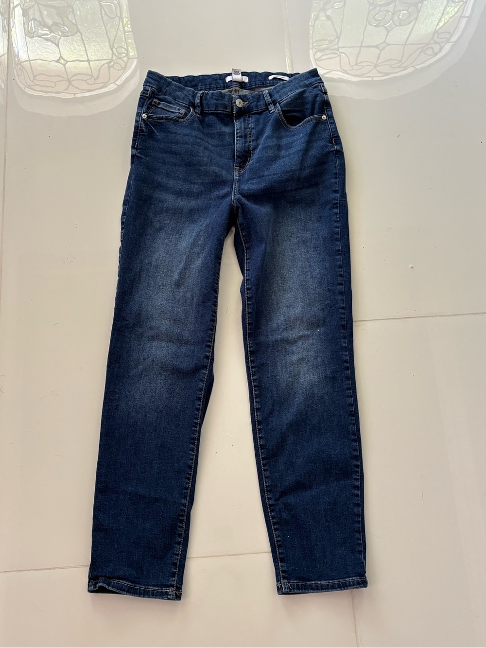 Forever 21 Blue Curved Skinny Jeans